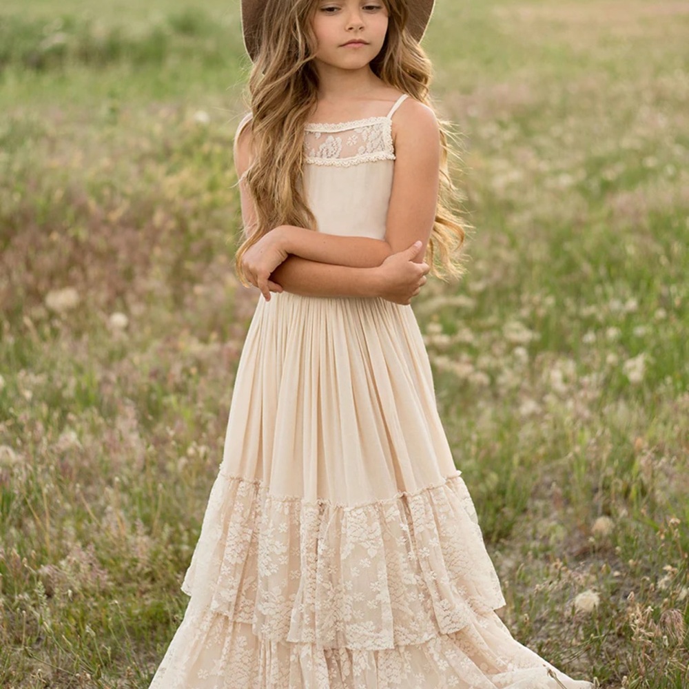 Joyfolie Cream Lace Dress